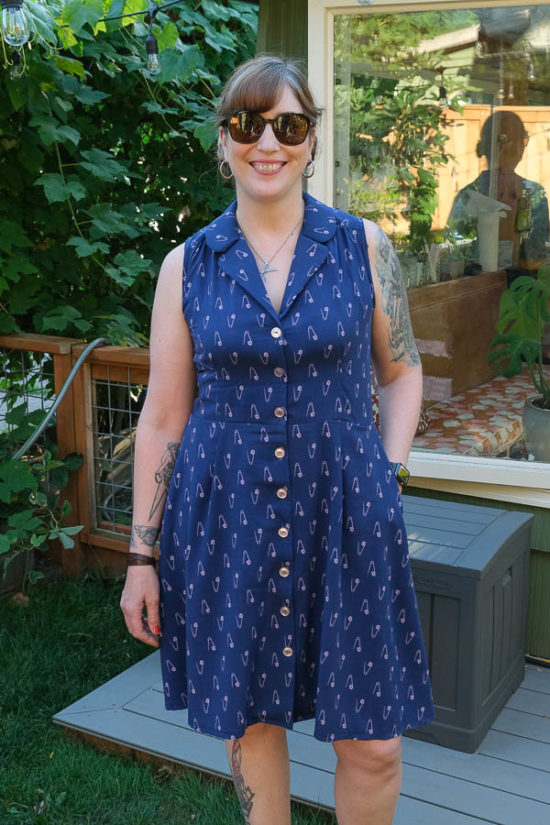 Sleeveless Sew Over It Vintage Shirt Dress Rake and Make